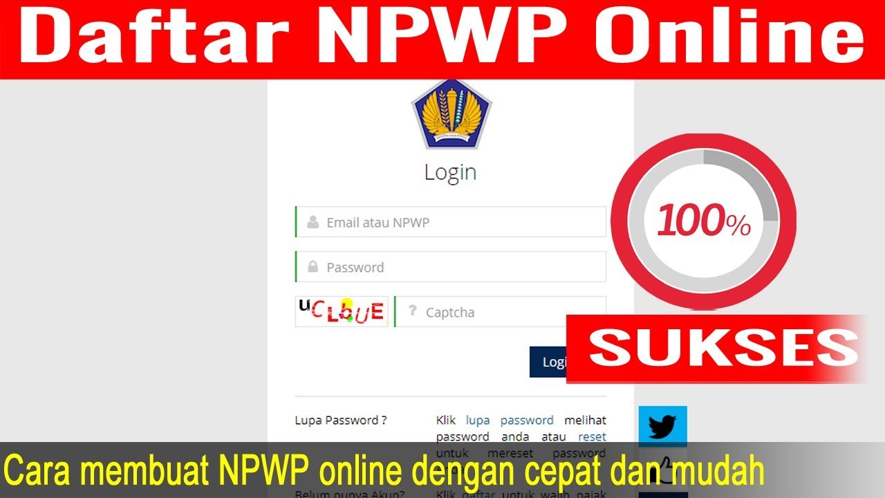 Cara daftar npwp online