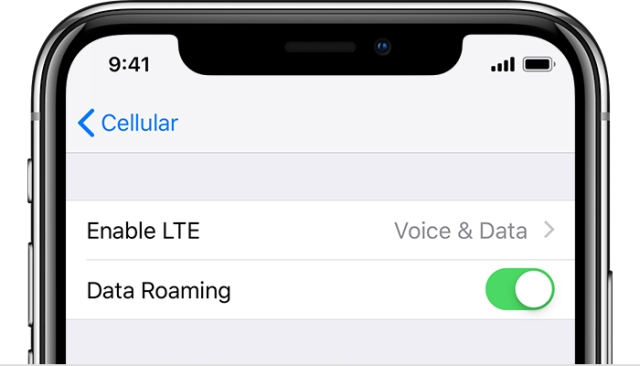 cara mengaktifkan roaming data