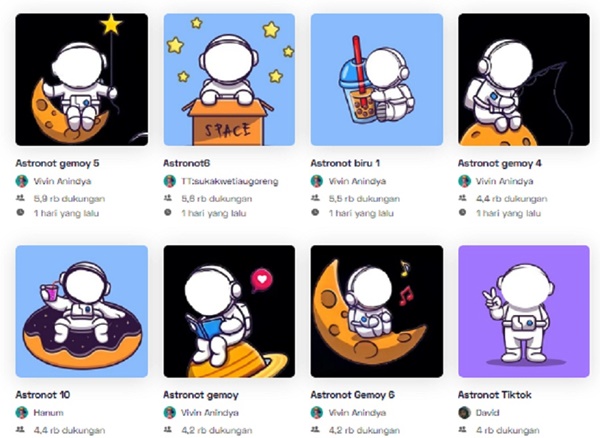 Daftar Link Twibbon Astronot Terbaru