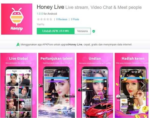 Fitur Mod Honey Live Apk