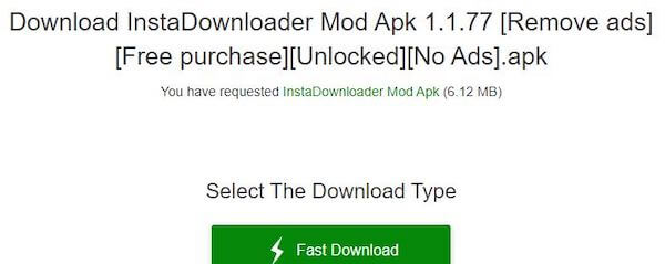 Download Insta Donwloader mod Apk