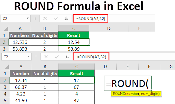 Cara Menggunakan Rumus Pembulatan Excel Round