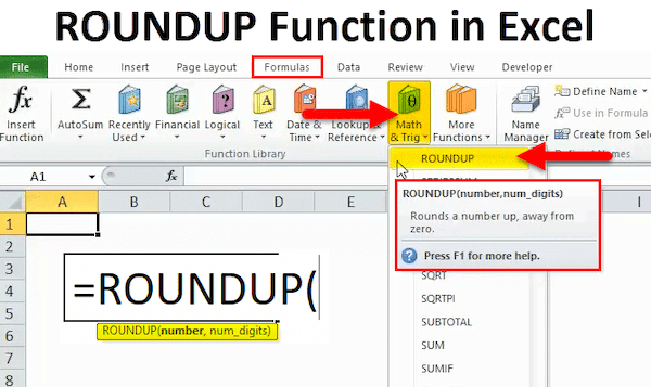 Gunakan Rumus Fungsi Excel Roundup