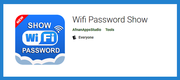 Instal aplikasi WiFi Password Show yang bisa kamu dapatkan di Playstore.