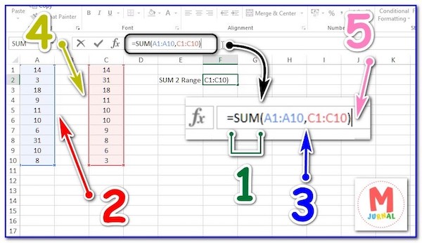 Menggunakan Rumus Excel Untuk Lebih Dari Satu Range
