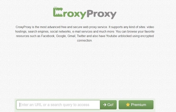 Menggunakan situs proxy