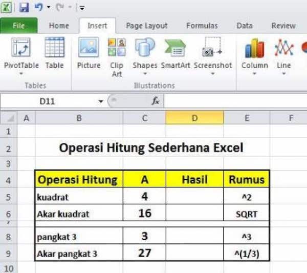 Pengenalan Apa Itu Rumus Akar di Excel
