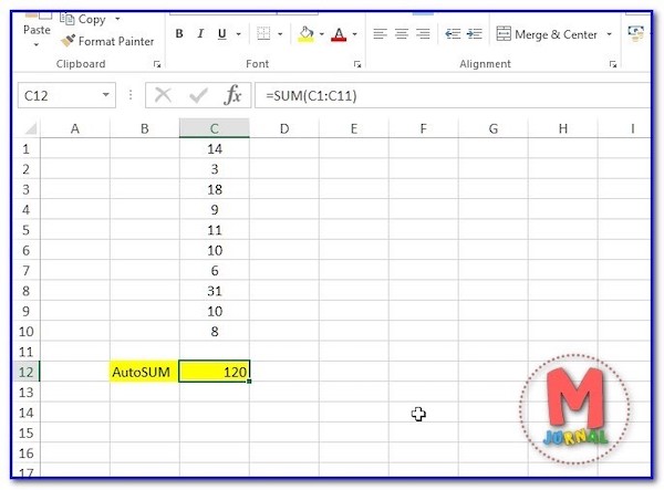 Rumus Excel Otomatis Menjumlahkan Autosum