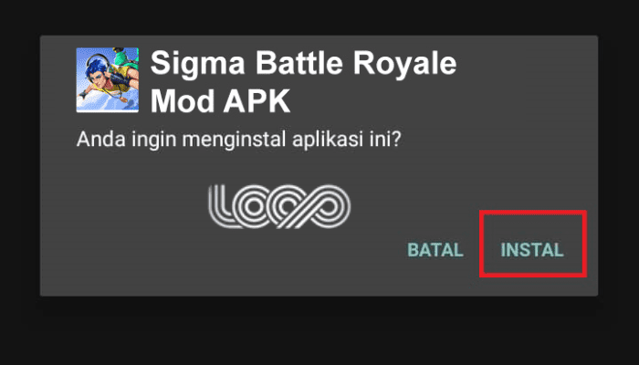 Cara Untuk Menginstall Sigma Battle Royale Mod Apk