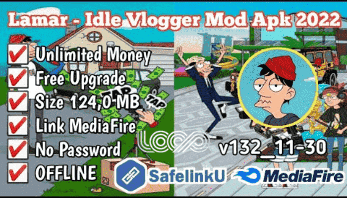 Cara Download Lamar Idle Vlogger Mod Apk