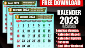 Kumpulan Link Download Kalender 2023 Format JPG, PNG, PDF