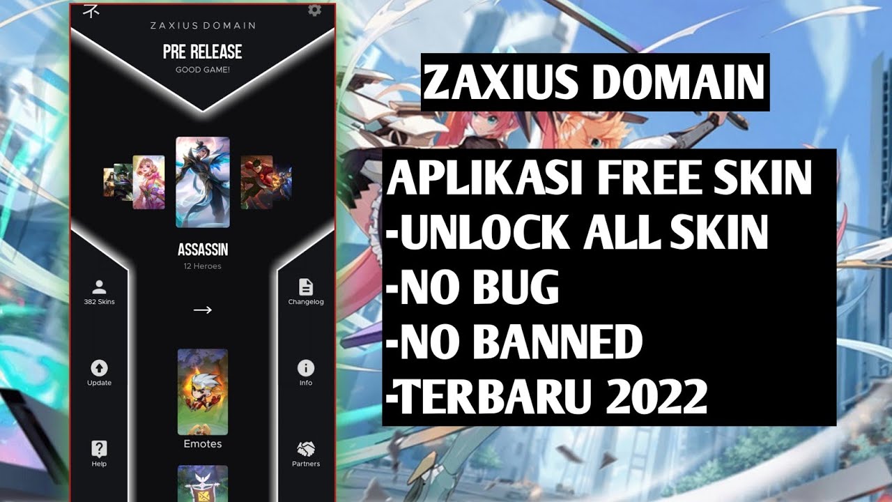 Zaxius Domain Apk V2.9 Terbaru 2024 Unlock All Skin Mobile Legends