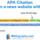 Apa government cite websites