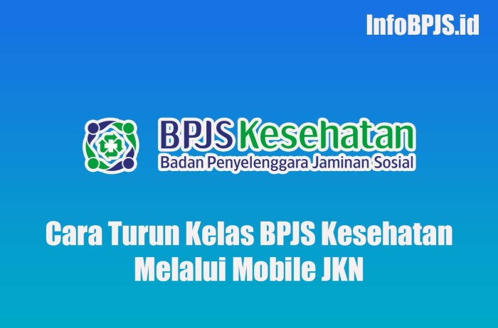 Cara turun kelas BPJS kesehatan melalui aplikasi mobile JKN