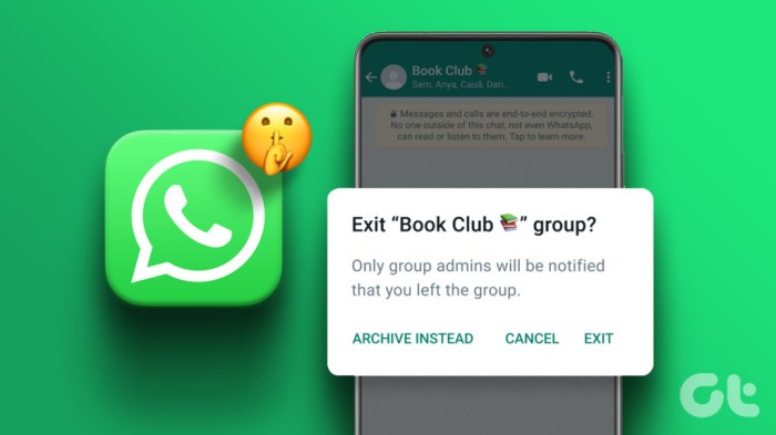 Cara keluar dari grup wa tanpa diketahui anggota yang lain