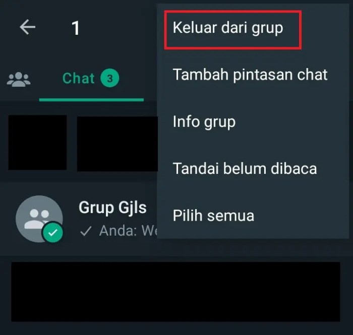 Cara left grup wa tanpa diketahui dengan mudah